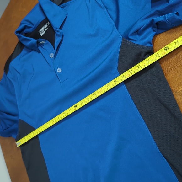 Nike Golf Polo Men's Large Blue and Black Like New - Picture 3 of 9